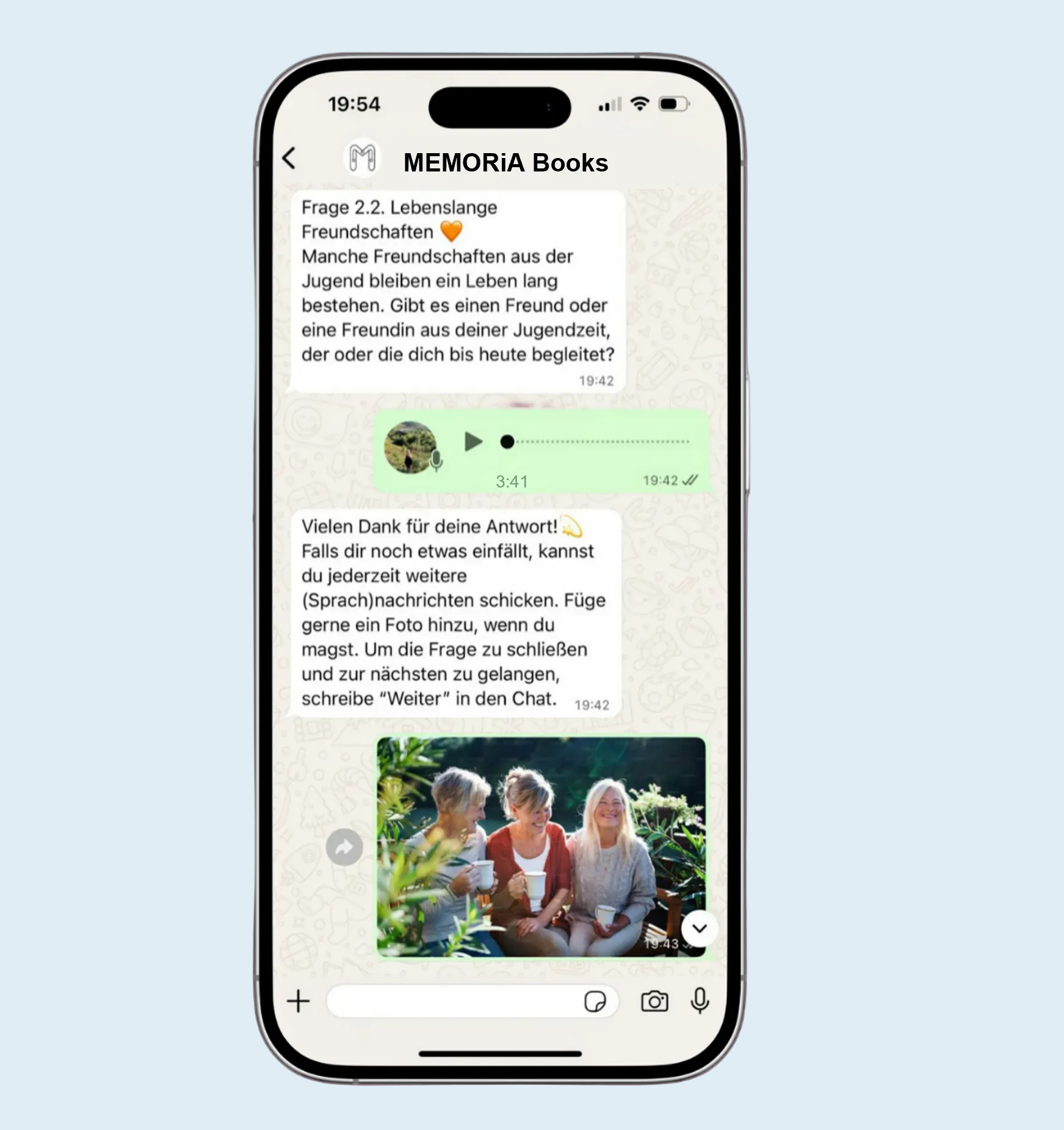 Whatsapp hilft beim Erstellen der Erinnerungsgeschichte